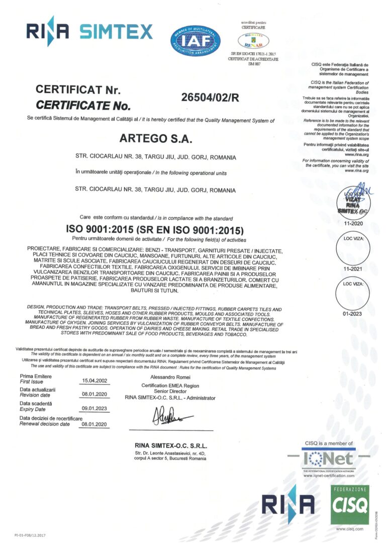 ARTEGO 900114001OHSAS CERTIFICATES RENAR page 001