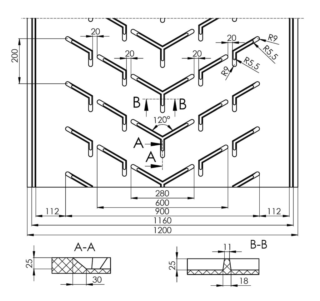 CHEVRON 900 cu bordura